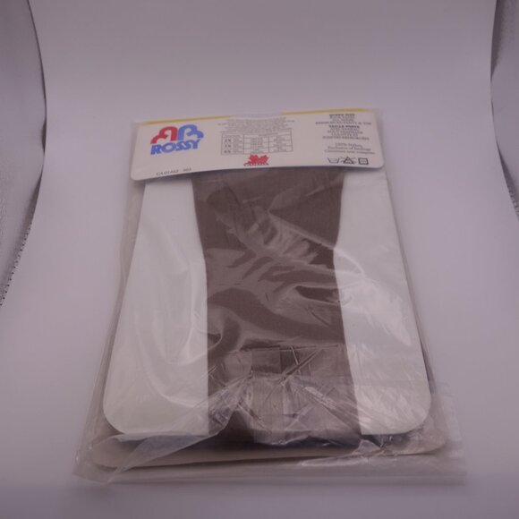 Vintage Rossy Queen Size Nylon 2XL Style 950 Pantyose Black and Taupe - Picture 5 of 16